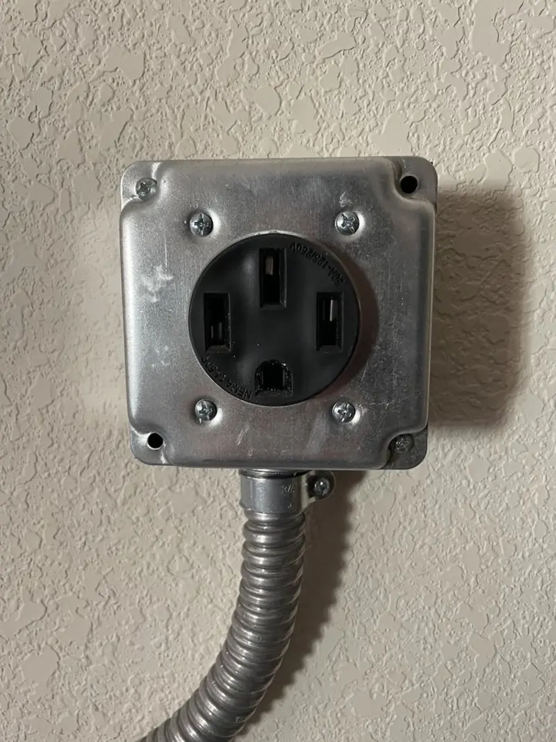 NEMA 14-50 outlet installed for Electrical Panel Upgrade in James Island
